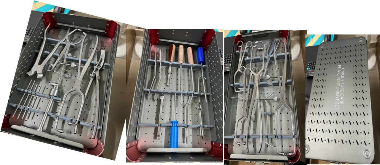 INSTRUMENT SET FOR PALVIC PLATE